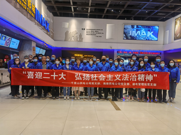 烏海供電公司多家黨支部聯(lián)合開展“喜迎二十大，弘揚(yáng)社會主義法治精神”主題觀影活動