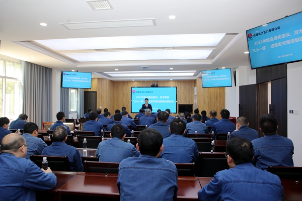 陜煤石電公司召開2022年合理化建議、技術(shù)成果發(fā)布會暨班組建設表彰會